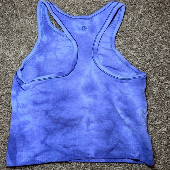 Lululemon Cropped Ebb to Street tank in marble dye charged indigo - Picture 3 of 4